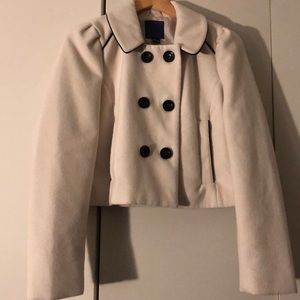 Forever 21 Crop Cream Jacket